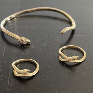 Kendra Scott Snake Bracelet and 2 Rings